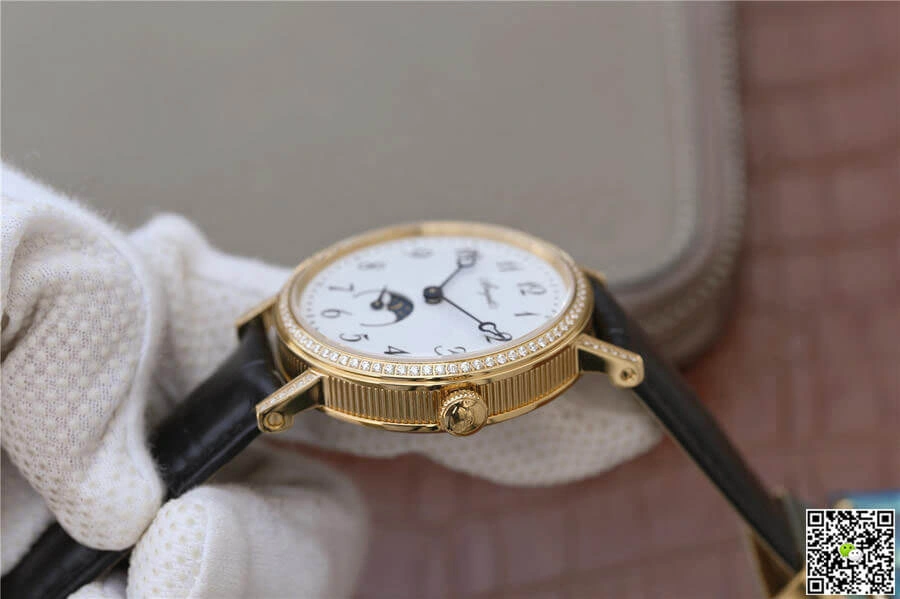 Breguet Classique Moonphase 9087BB 29 964 TW Factory 1:1 Best Edition Replica Watch Gold Diamond