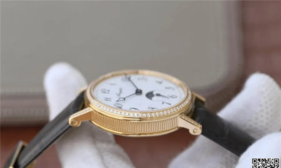 Breguet Classique Moonphase 9087BB 29 964 TW Factory 1:1 Best Edition Replica Watch Gold Diamond