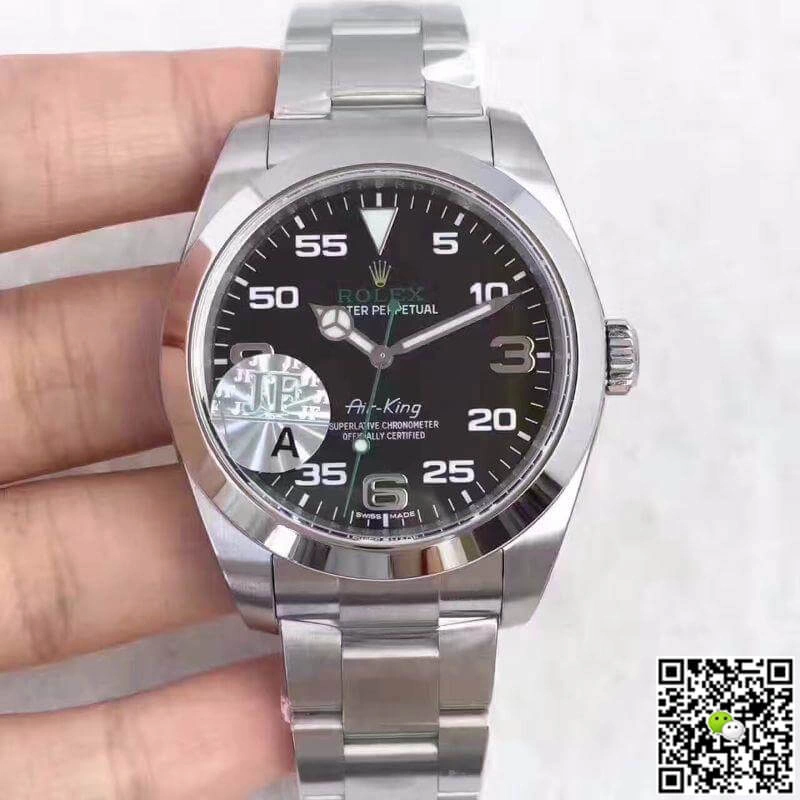 Rolex Air-King 116900 JF Factory 1:1 Best Edition Replica Watch Swiss ETA3131 Black Dial