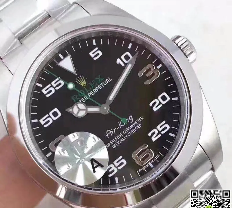 Rolex Air-King 116900 JF Factory 1:1 Best Edition Replica Watch Swiss ETA3131 Black Dial
