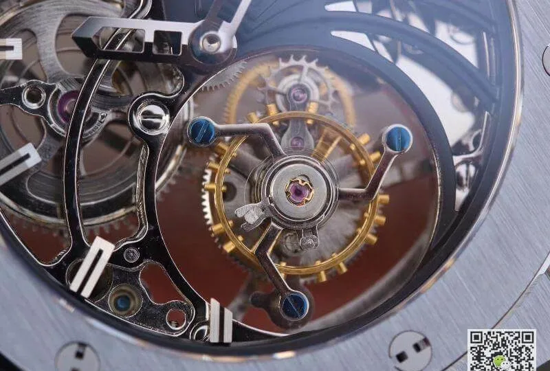 Hublot Big Bang hollow tourbillon 1:1 Best Edition Replica Watch Swiss Seagull hand-winding tourbillon movement Skeleton Dial