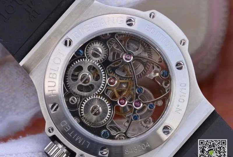 Hublot Big Bang hollow tourbillon 1:1 Best Edition Replica Watch Swiss Seagull hand-winding tourbillon movement Skeleton Dial