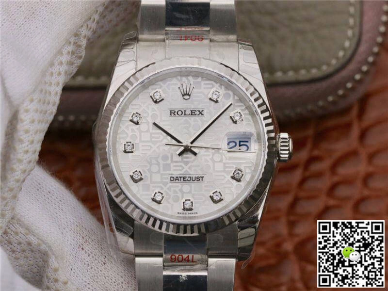 Rolex Datejust 116234 AR Factory 1:1 Best Edition Replica Watch Swiss ETA2836-2 Silver Dial