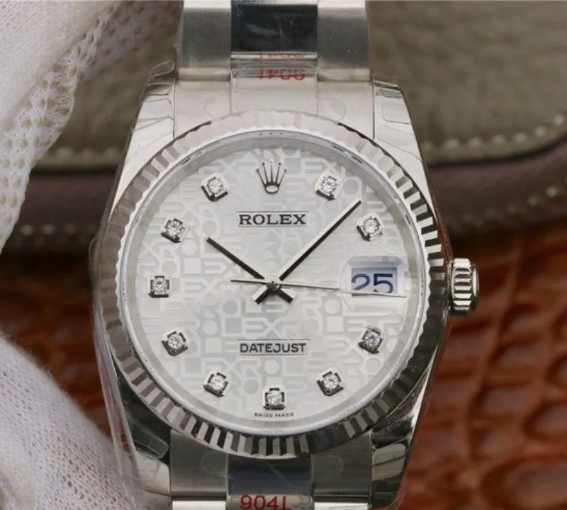 Rolex Datejust 116234 AR Factory 1:1 Best Edition Replica Watch Swiss ETA2836-2 Silver Dial