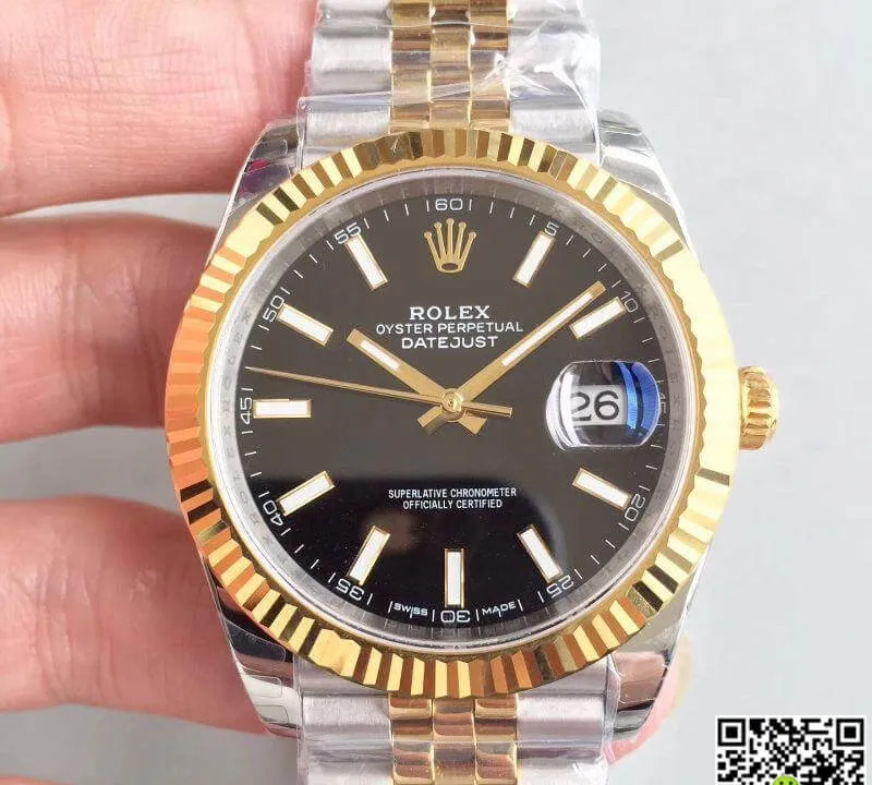 Rolex Datejust II 126333 EW Factory 1:1 Best Edition Replica Watch Swiss ETA3255 Black Dial