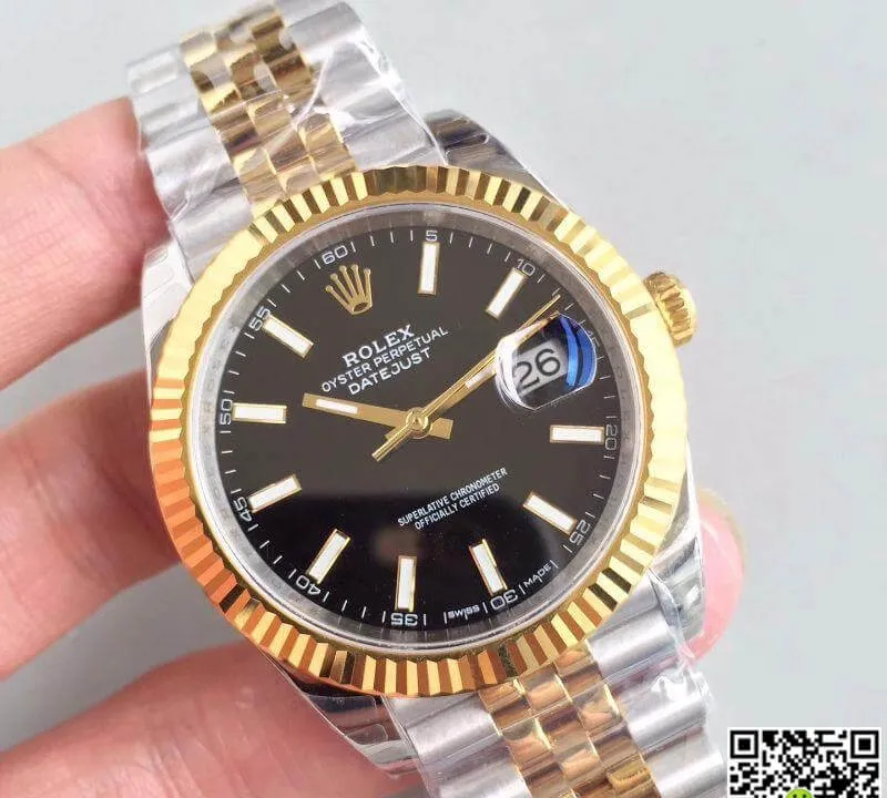Rolex Datejust II 126333 EW Factory 1:1 Best Edition Replica Watch Swiss ETA3255 Black Dial