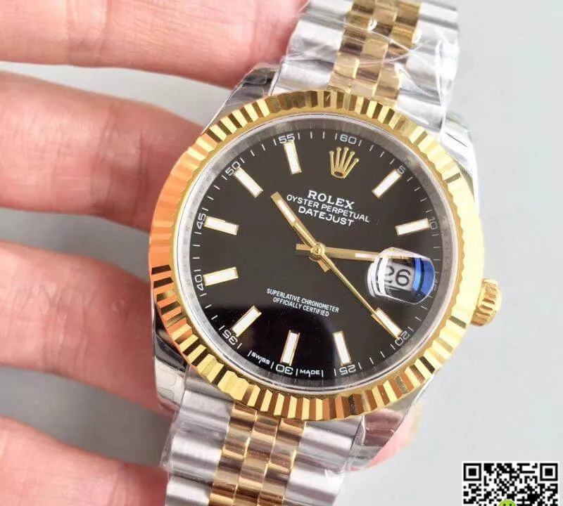 Rolex Datejust II 126333 EW Factory 1:1 Best Edition Replica Watch Swiss ETA3255 Black Dial