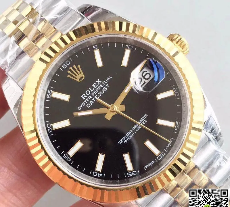 Rolex Datejust II 126333 EW Factory 1:1 Best Edition Replica Watch Swiss ETA3255 Black Dial