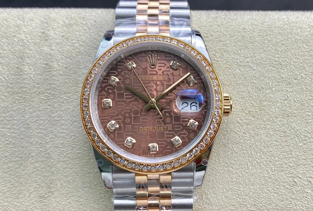 Rolex Datejust M126281RBR-0013 BP Factory 1:1 Best Edition Replica Watch Brown Diamond Dial