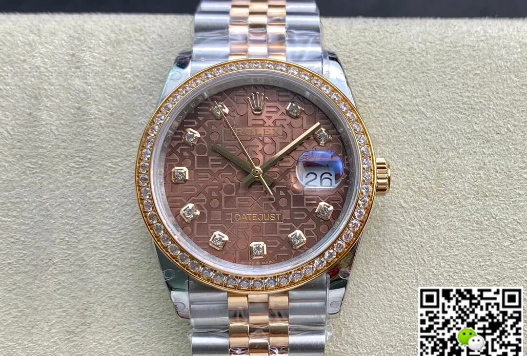 Rolex Datejust M126281RBR-0013 BP Factory 1:1 Best Edition Replica Watch Brown Diamond Dial