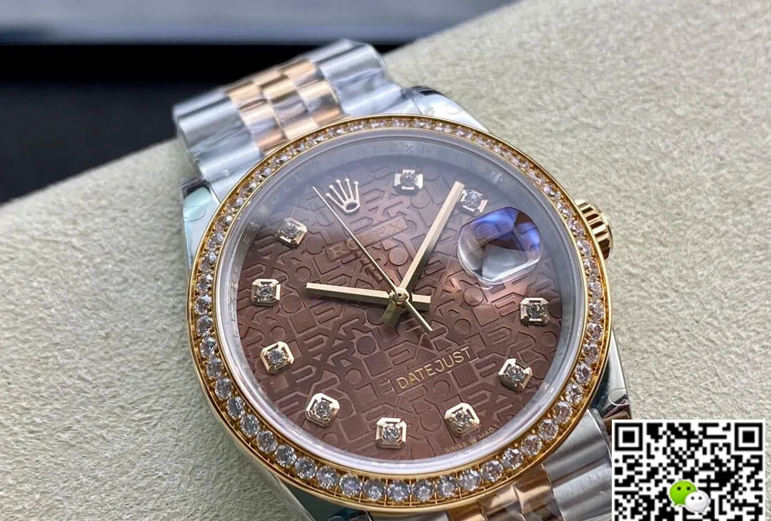 Rolex Datejust M126281RBR-0013 BP Factory 1:1 Best Edition Replica Watch Brown Diamond Dial