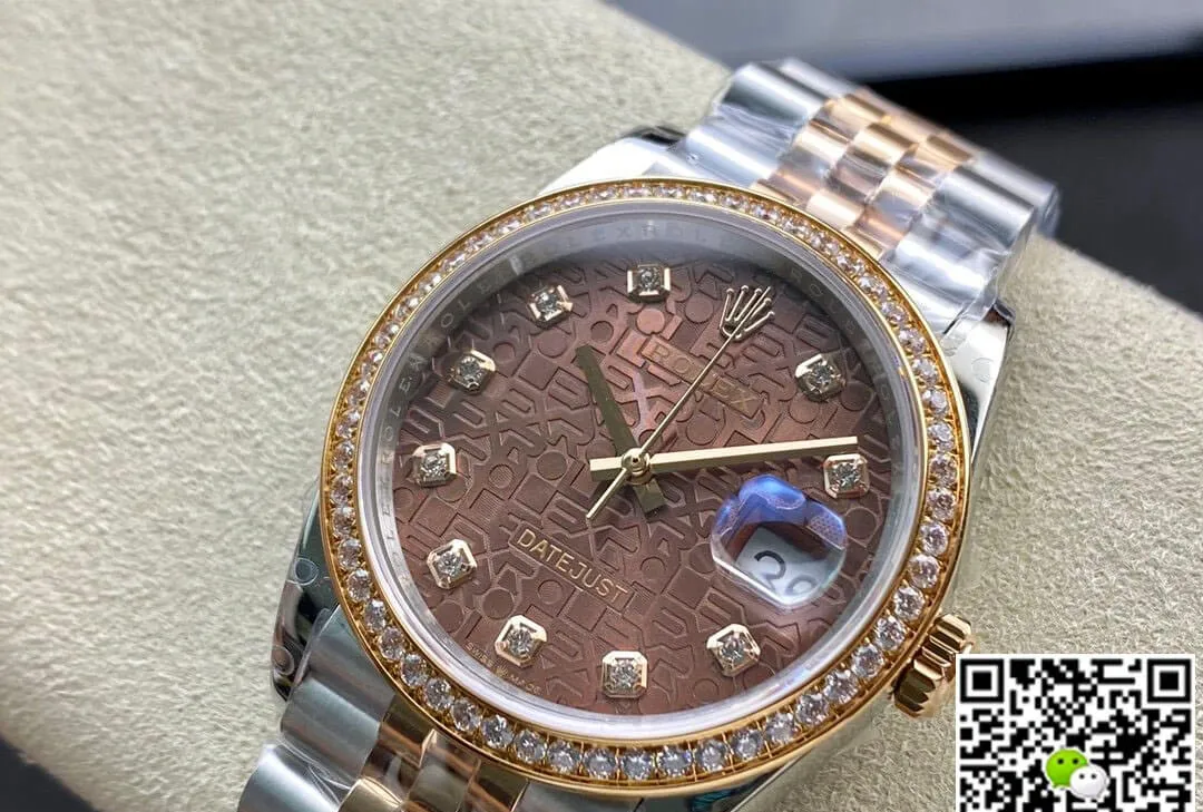 Rolex Datejust M126281RBR-0013 BP Factory 1:1 Best Edition Replica Watch Brown Diamond Dial