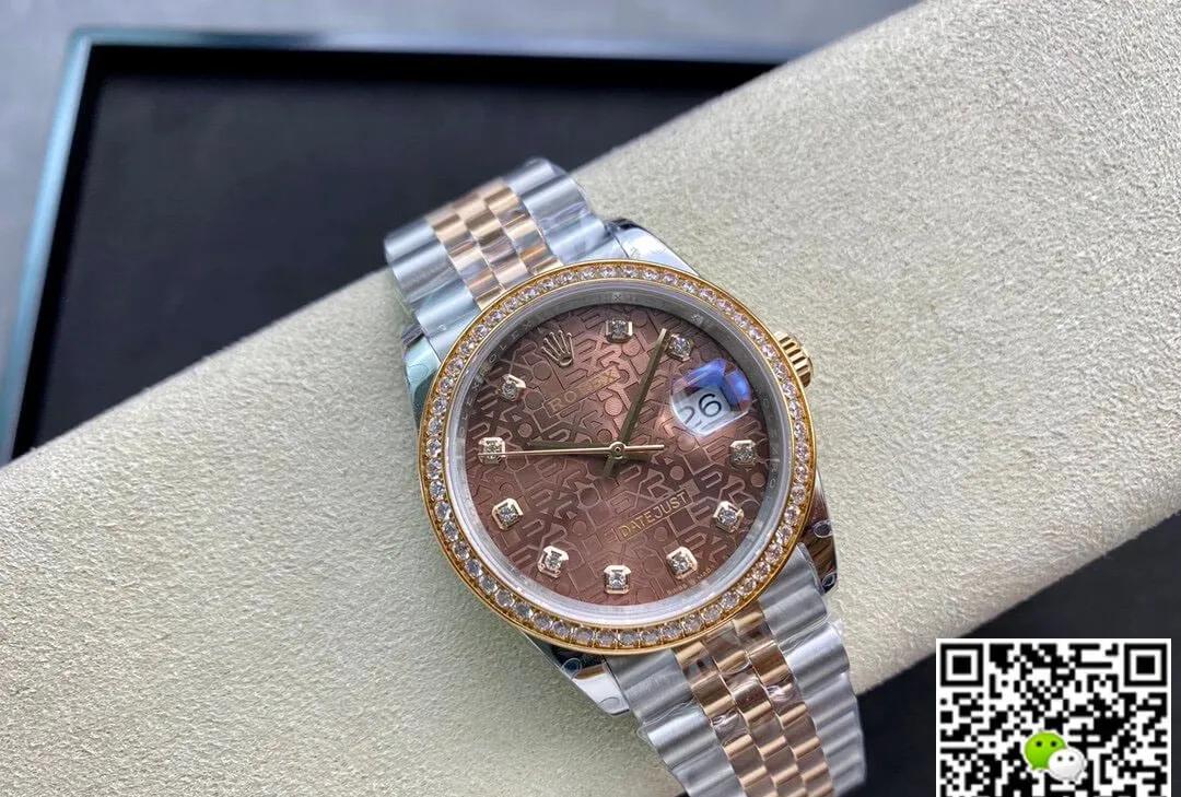 Rolex Datejust M126281RBR-0013 BP Factory 1:1 Best Edition Replica Watch Brown Diamond Dial