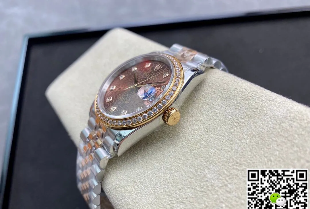 Rolex Datejust M126281RBR-0013 BP Factory 1:1 Best Edition Replica Watch Brown Diamond Dial