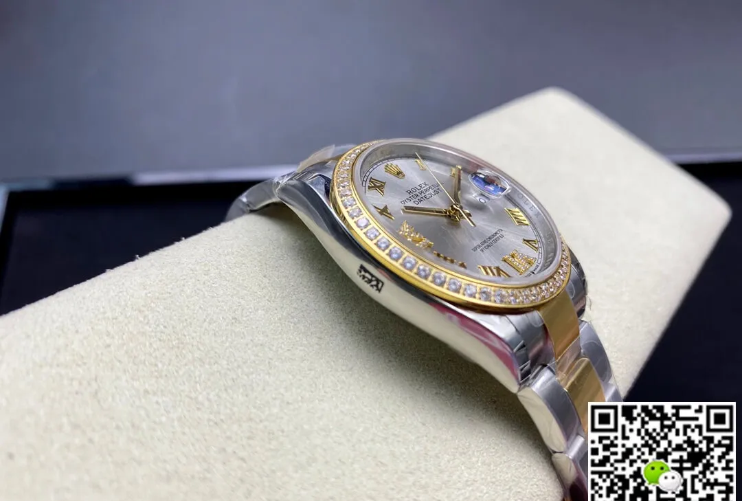 Rolex Datejust M126283RBR-0018 EW Factory 1:1 Best Edition Replica Watch Gold Diamond Bezel