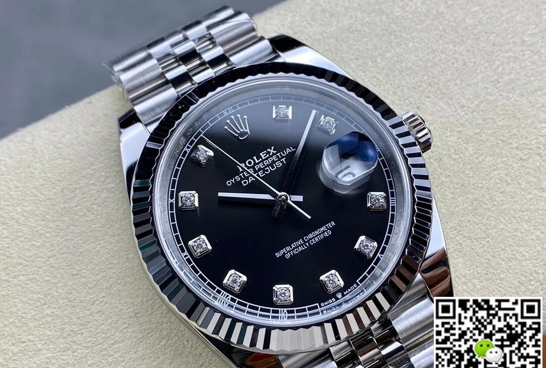 Rolex Datejust M126334-0012 Clean Factory 1:1 Best Edition Replica Watch Black Diamond Dial