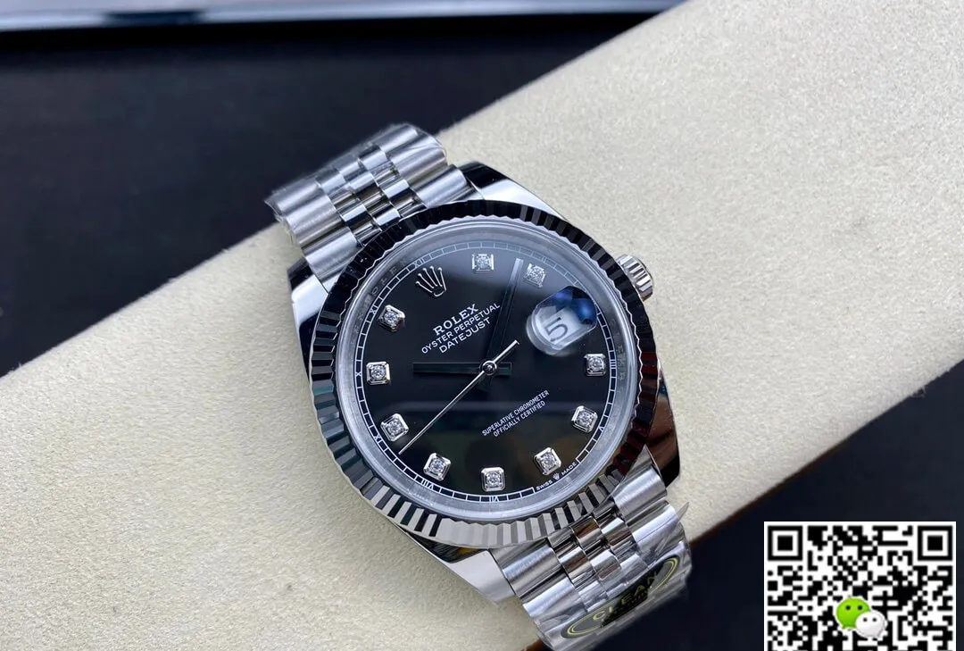 Rolex Datejust M126334-0012 Clean Factory 1:1 Best Edition Replica Watch Black Diamond Dial