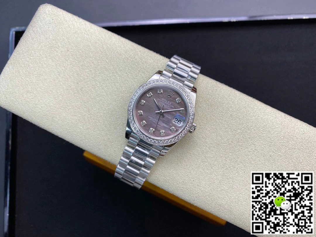 Rolex Datejust M178384-0019 31MM EW Factory 1:1 Best Edition Replica Watch Diamond-set Dial