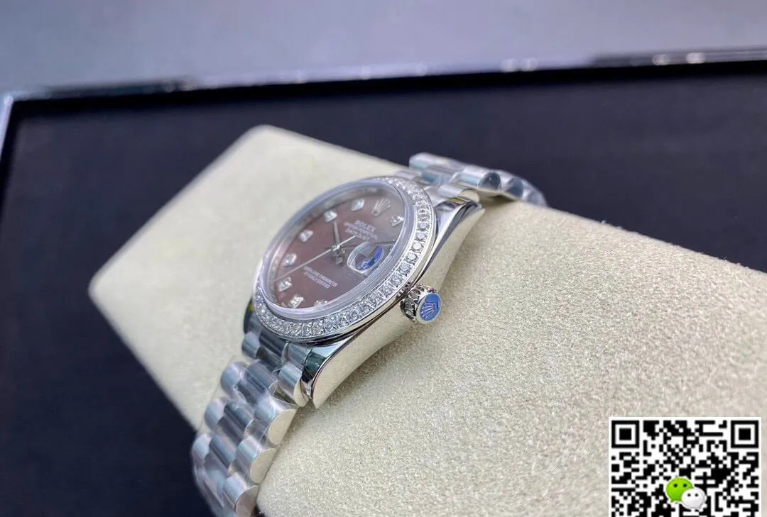 Rolex Datejust M178384-0019 31MM EW Factory 1:1 Best Edition Replica Watch Diamond-set Dial