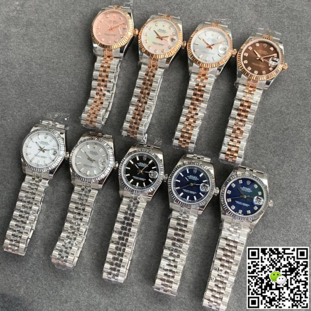 Rolex Datejust M278271-0023 GS Factory 1:1 Best Edition Replica Watch Rose Gold Diamond-Set