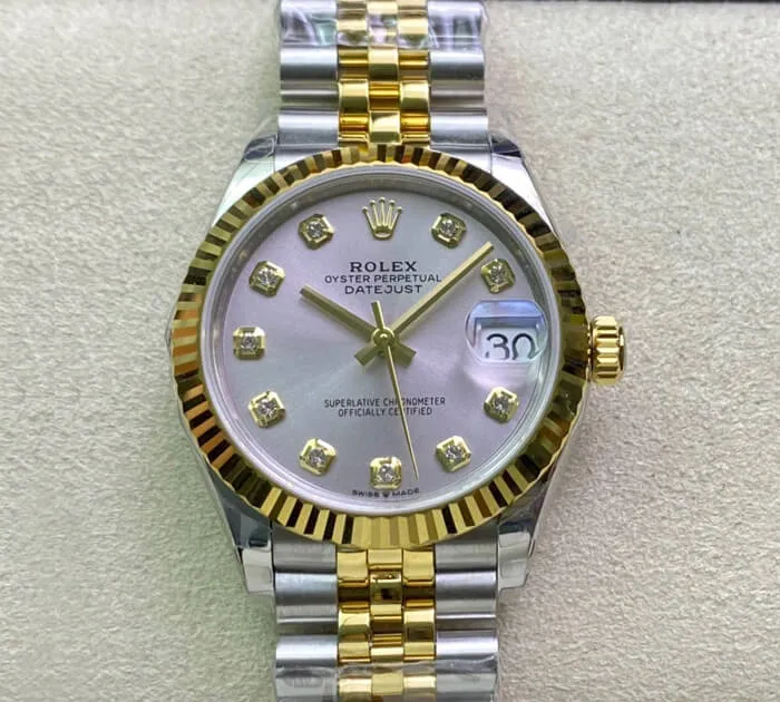 Rolex Datejust M278273-0020 31MM EW Factory 1:1 Best Edition Replica Watch Diamond-set Dial