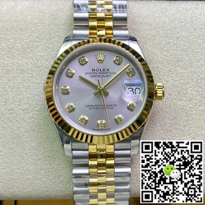 Rolex Datejust M278273-0020 31MM EW Factory 1:1 Best Edition Replica Watch Diamond-set Dial