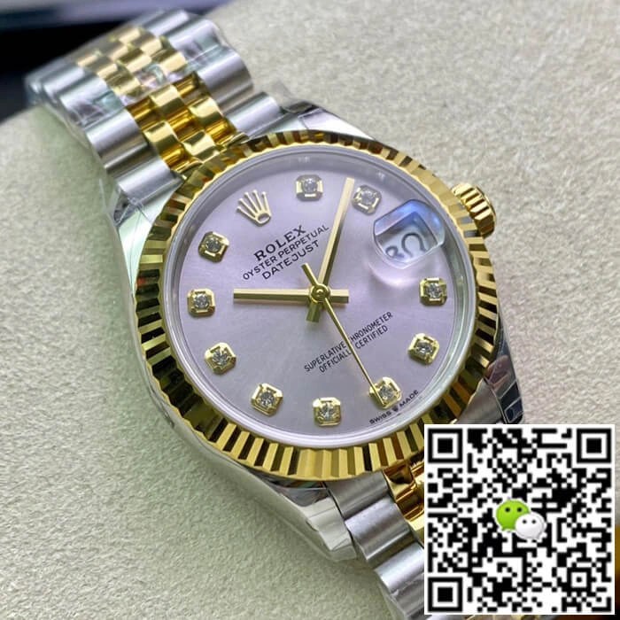 Rolex Datejust M278273-0020 31MM EW Factory 1:1 Best Edition Replica Watch Diamond-set Dial