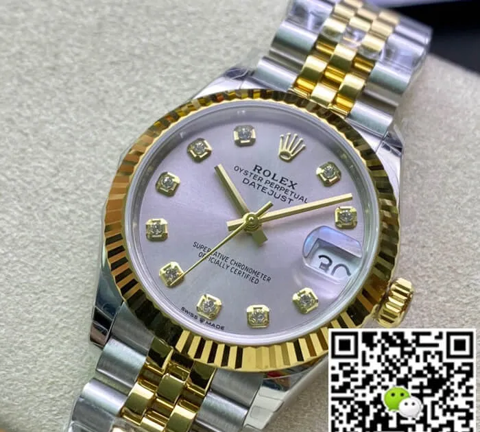 Rolex Datejust M278273-0020 31MM EW Factory 1:1 Best Edition Replica Watch Diamond-set Dial