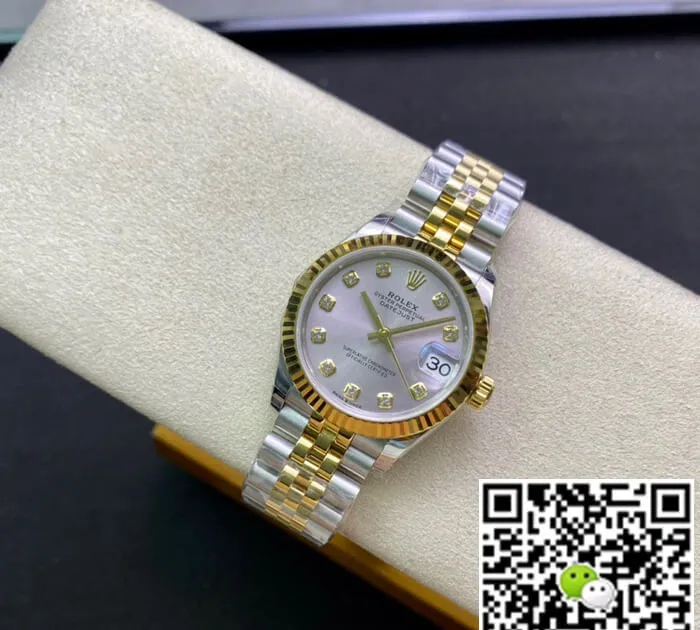 Rolex Datejust M278273-0020 31MM EW Factory 1:1 Best Edition Replica Watch Diamond-set Dial