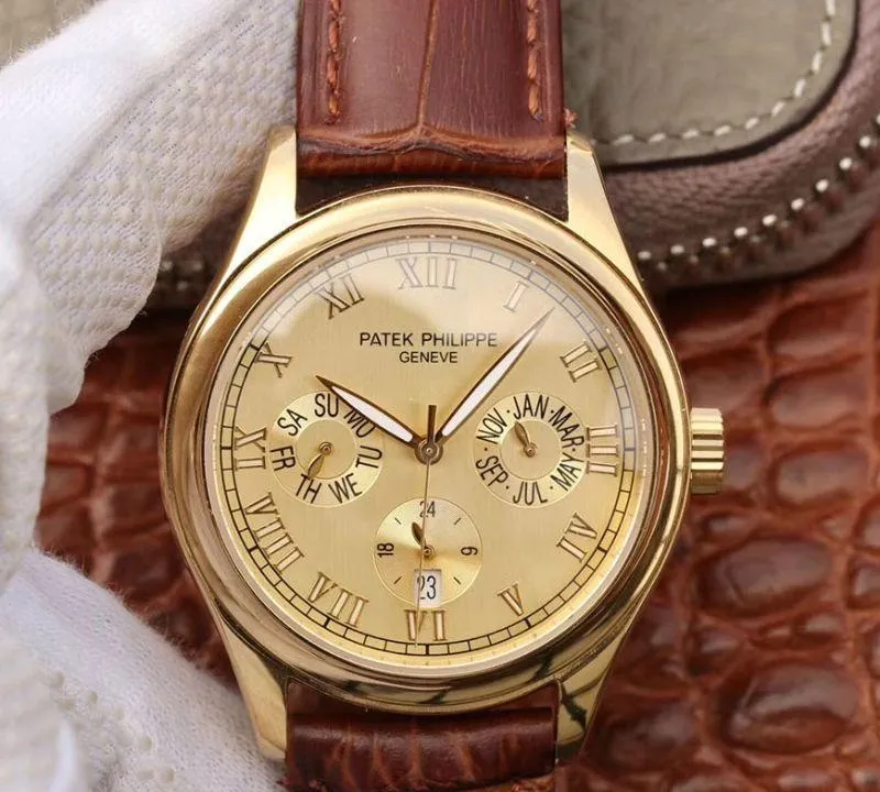 Patek Philippe Complications 1:1 Best Edition Replica Watch Swiss ETA315SQA Gold Dial