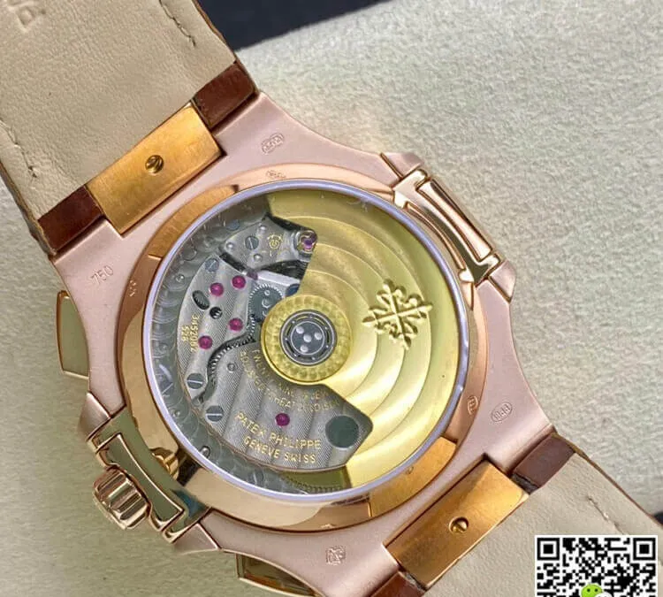 Patek Philippe Nautilus 5980 3K Factory 1:1 Best Edition Replica Watch V2 Brown Strap