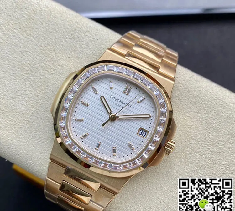 Patek Philippe Nautilus PPF Factory 1:1 Best Edition Replica Watch Gold Diamond Bezel