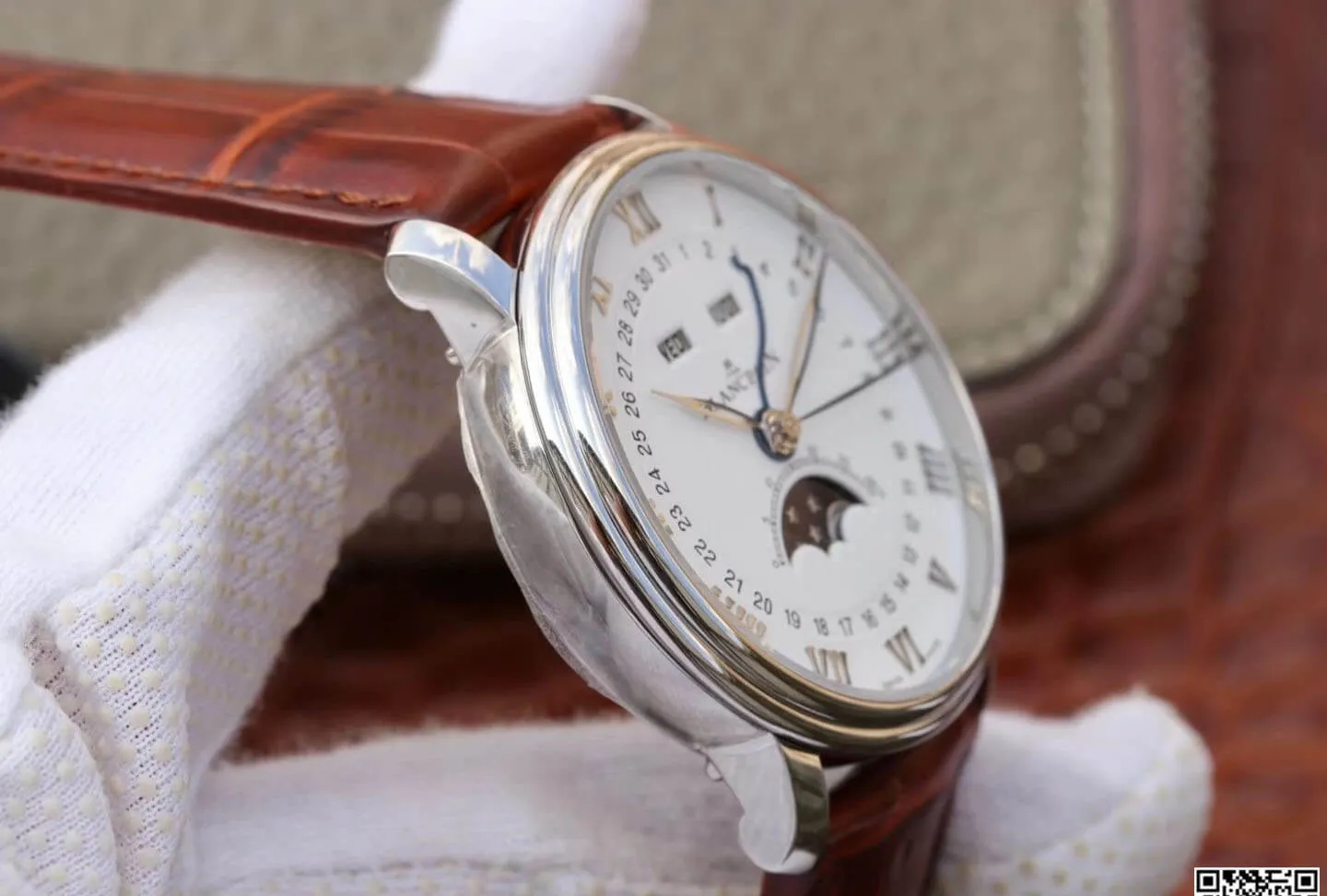 Blancpain Villeret 6654 OM Factory 1:1 Best Edition Replica Watch V2 Leather Strap