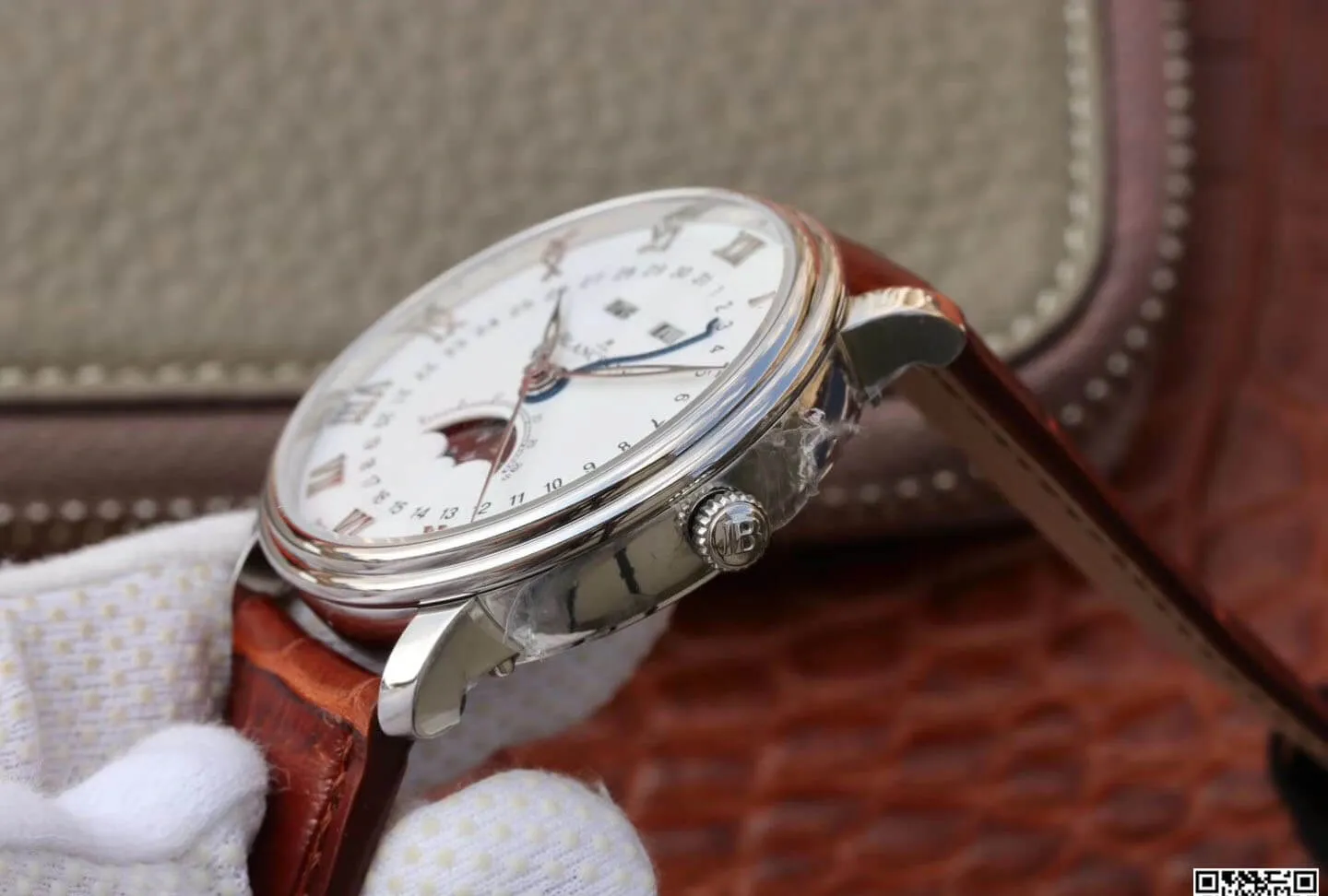 Blancpain Villeret 6654 OM Factory 1:1 Best Edition Replica Watch V2 Leather Strap