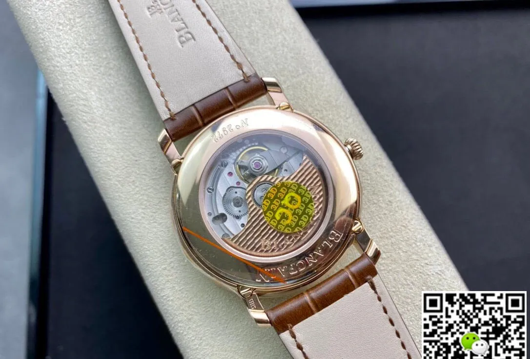 Blancpain Villeret 6654 OM Factory 1:1 Best Edition Replica Watch V3 Leather Strap