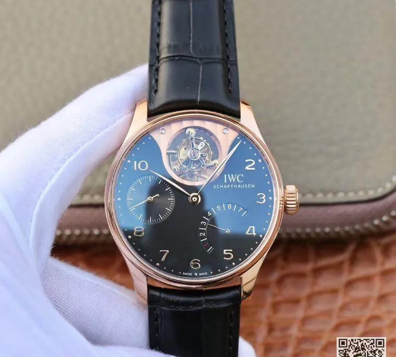 IWC Portuguese IW504210 Tourbillon 18K Rosegold 1:1 Best Edition Replica Watch Swiss automatic complicated tourbillon movement