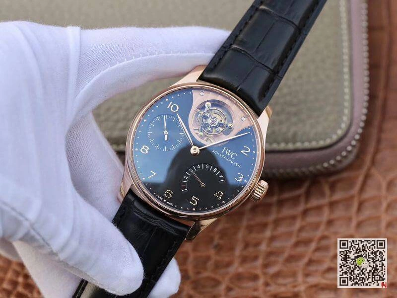 IWC Portuguese IW504210 Tourbillon 18K Rosegold 1:1 Best Edition Replica Watch Swiss automatic complicated tourbillon movement