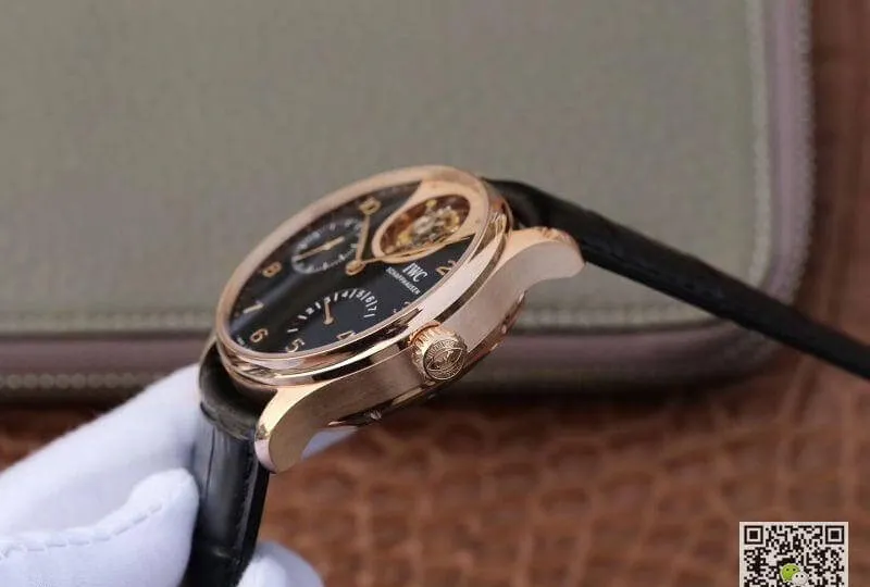 IWC Portuguese IW504210 Tourbillon 18K Rosegold 1:1 Best Edition Replica Watch Swiss automatic complicated tourbillon movement