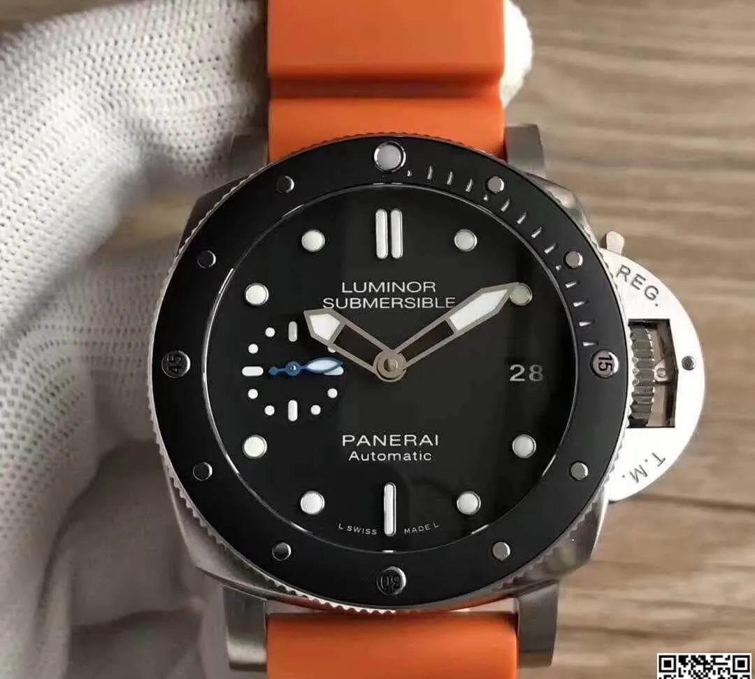 Panerai Luminor Submersible PAM1389 VS Factory 1:1 Best Edition Replica Watch Swiss ETA P9010 Yellow Strap