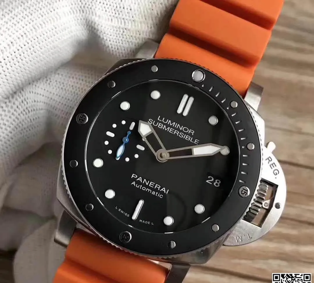 Panerai Luminor Submersible PAM1389 VS Factory 1:1 Best Edition Replica Watch Swiss ETA P9010 Yellow Strap