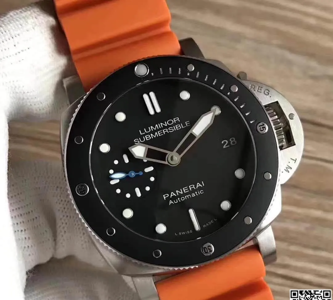 Panerai Luminor Submersible PAM1389 VS Factory 1:1 Best Edition Replica Watch Swiss ETA P9010 Yellow Strap
