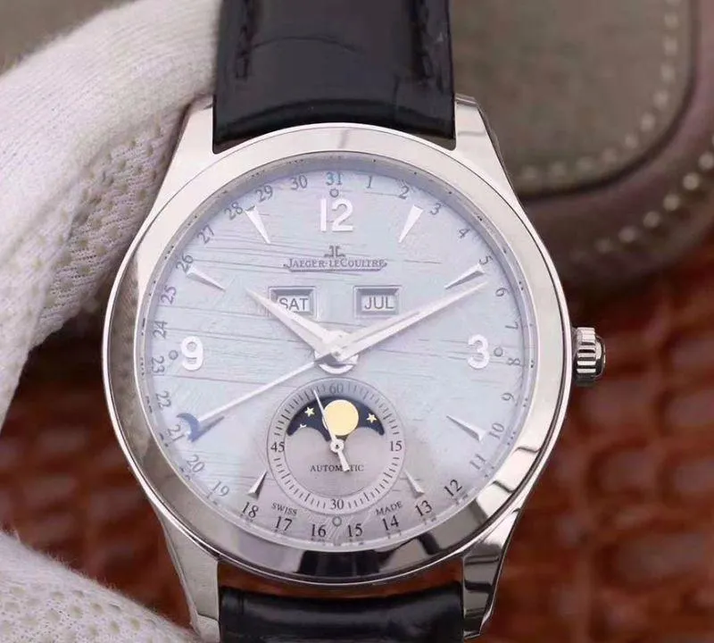 Jaeger-LeCoultre Master Calendar 1558420 OM factory 1:1 Best Edition Replica Watch Swiss ETA866 Silver Dial