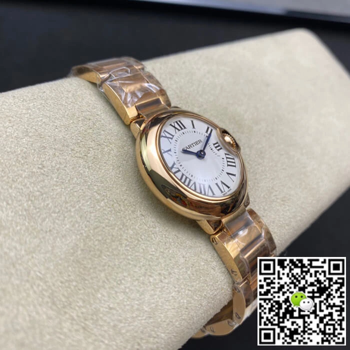 Ballon Bleu De Cartier 28MM WGBB0007 V6 Factory 1:1 Best Edition Replica Watch Gold strap