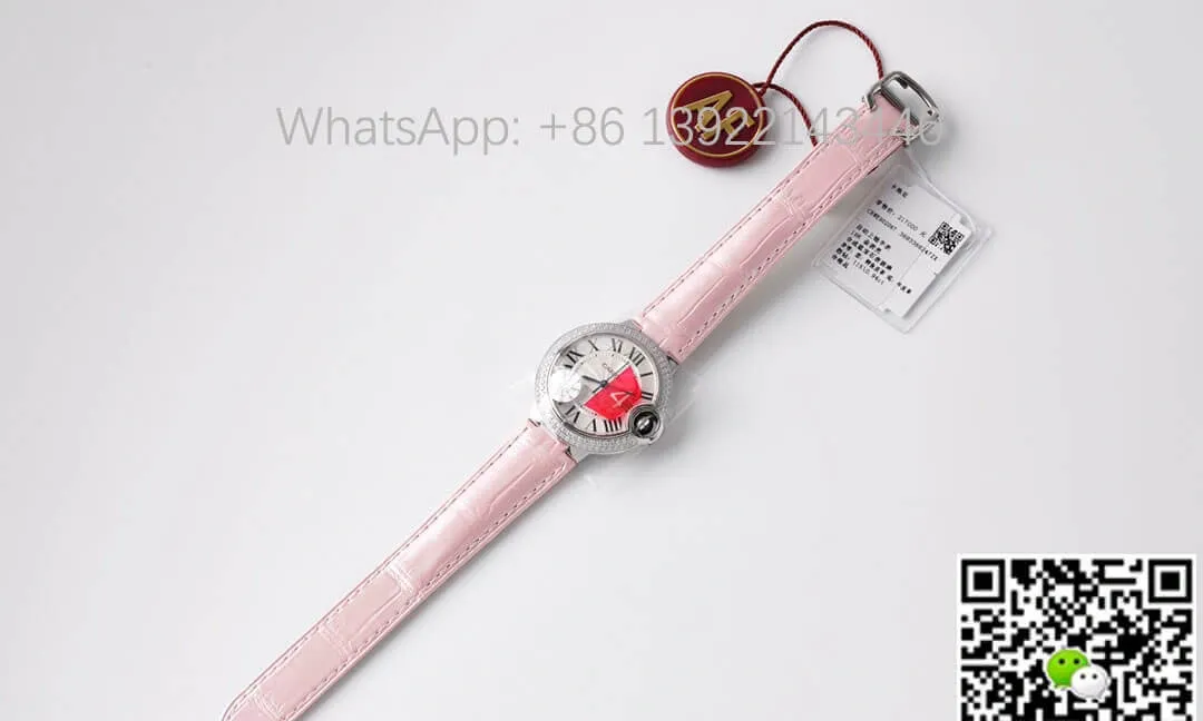 Ballon Bleu De Cartier 33MM WE902067 AF Factory 1:1 Best Edition Replica Watch Pink Strap