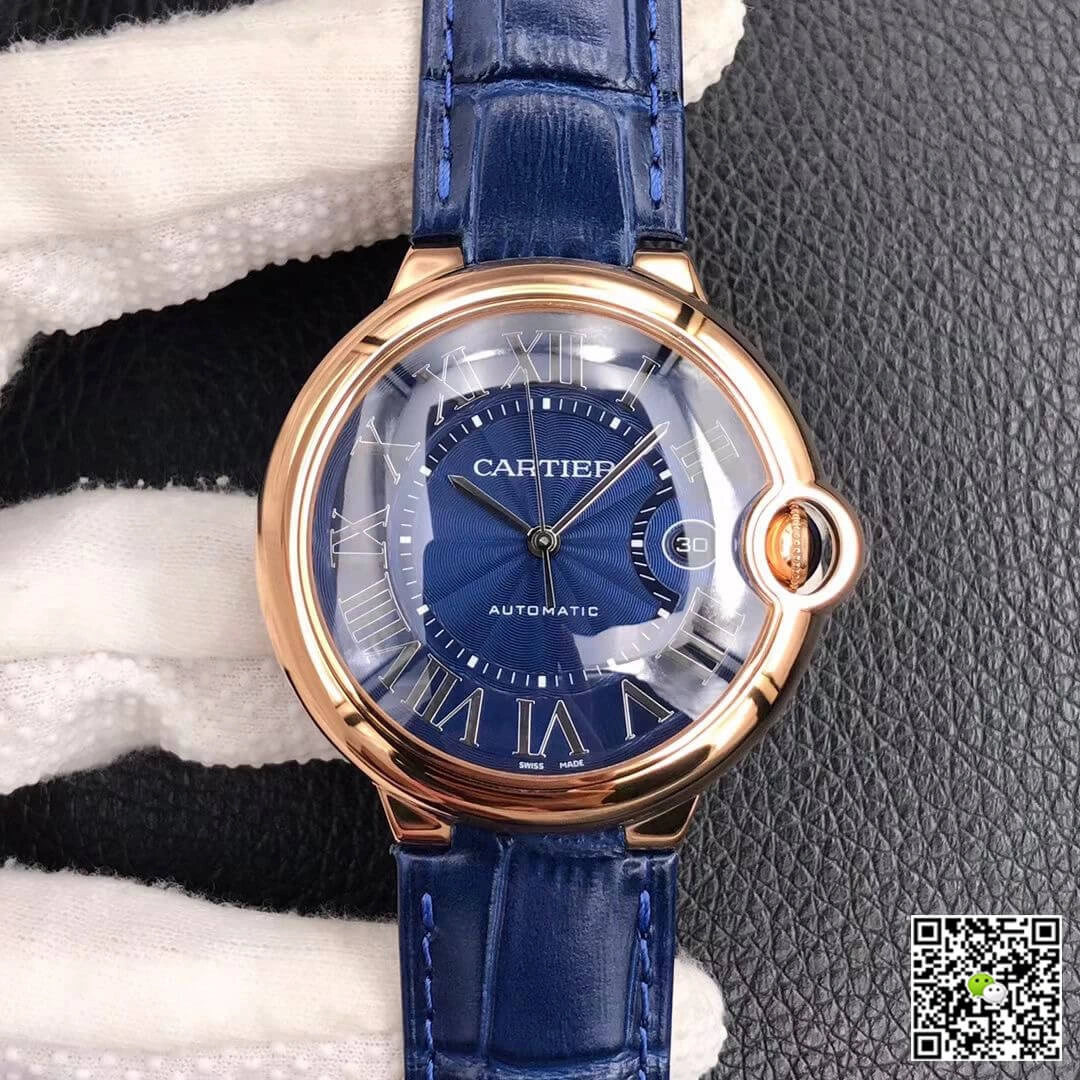 Ballon Bleu De Cartier 42MM WGBB0036 V6 Factory 1:1 Best Edition Replica Watch Blue Strap