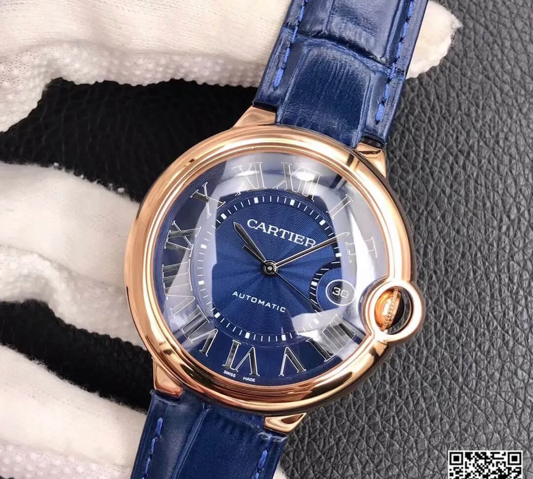 Ballon Bleu De Cartier 42MM WGBB0036 V6 Factory 1:1 Best Edition Replica Watch Blue Strap