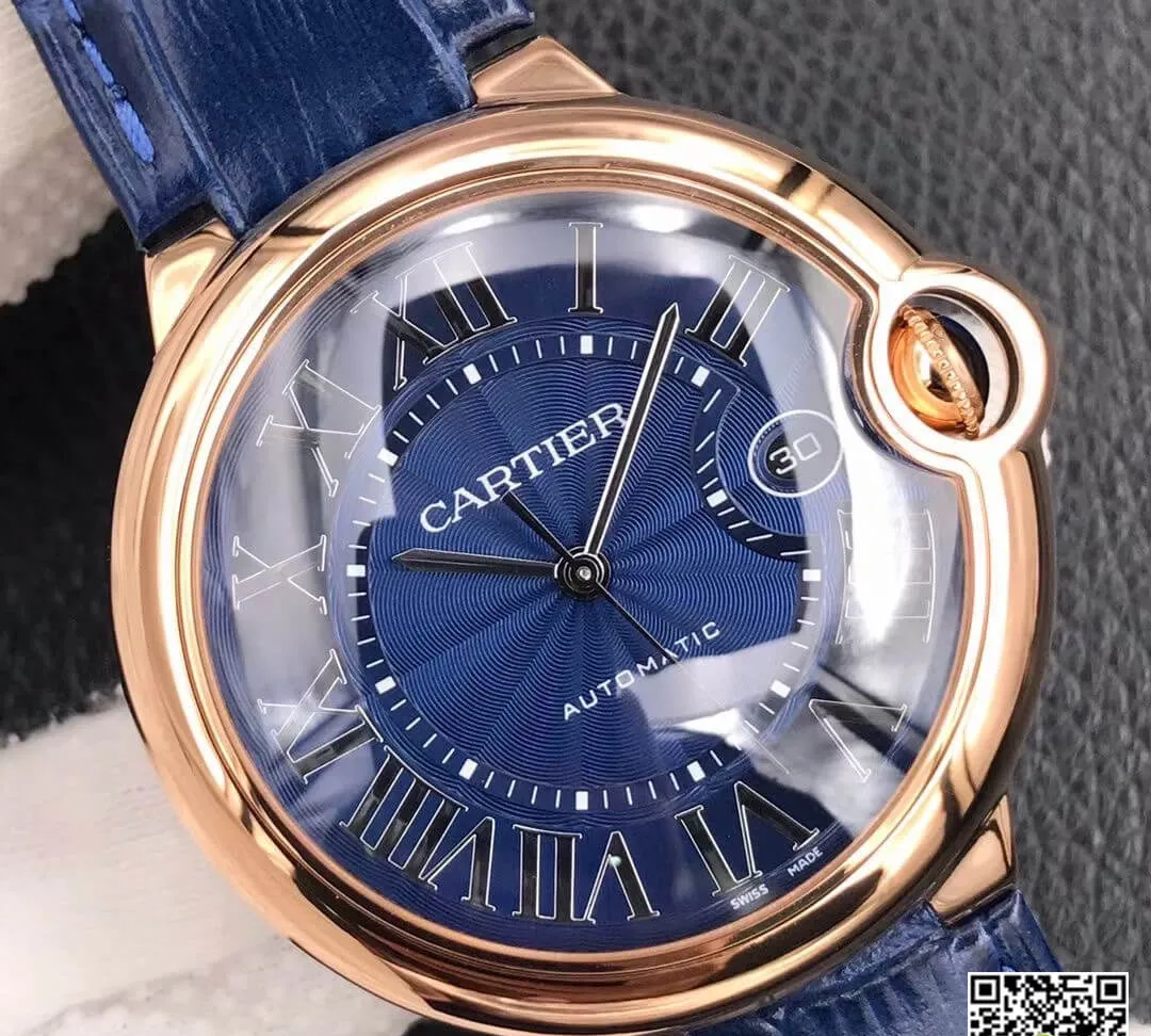 Ballon Bleu De Cartier 42MM WGBB0036 V6 Factory 1:1 Best Edition Replica Watch Blue Strap
