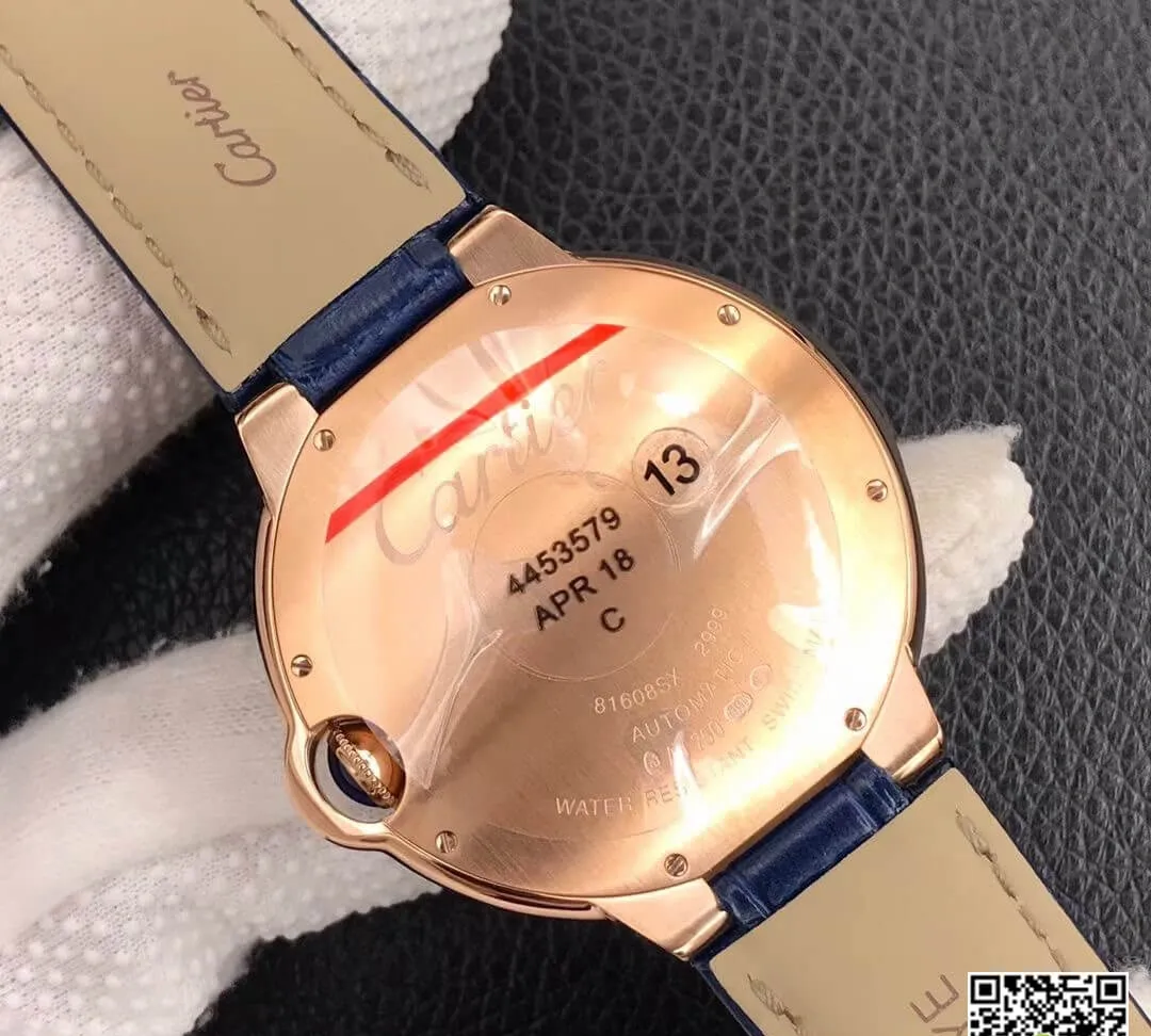 Ballon Bleu De Cartier 42MM WGBB0036 V6 Factory 1:1 Best Edition Replica Watch Blue Strap