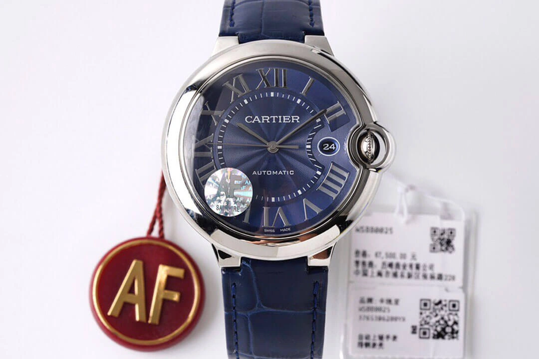 Ballon Bleu De Cartier 42MM WSBB0027 AF Factory 1:1 Best Edition Replica Watch Blue Strap