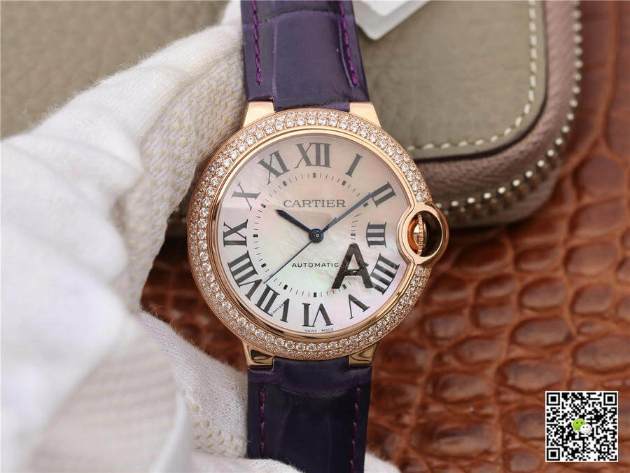 Ballon Bleu De Cartier WE902066 V6 Factory 1:1 Best Edition Replica Watch V4 Purple Strap